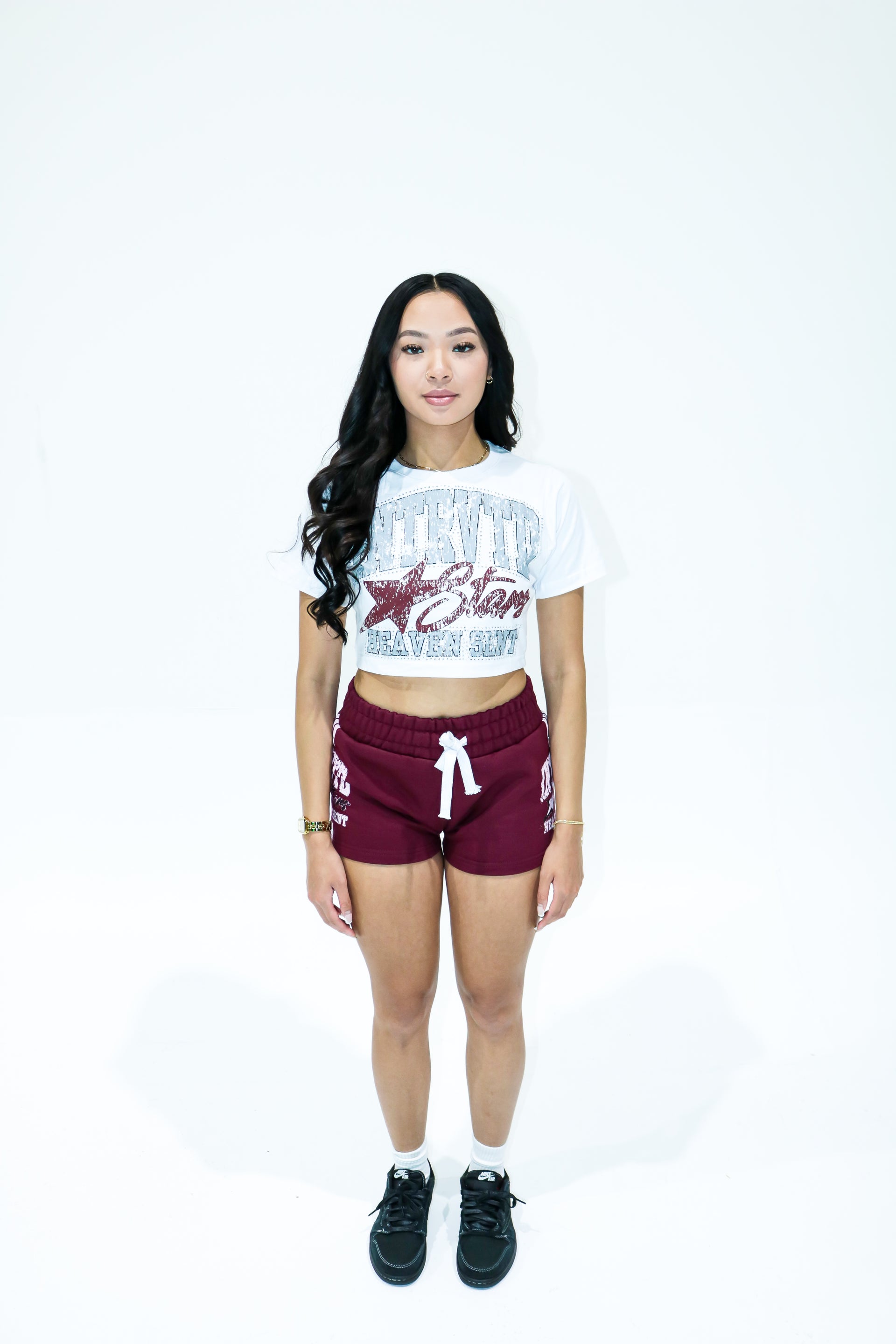 Ladies "Heaven Sent" Rhinestone Short Set